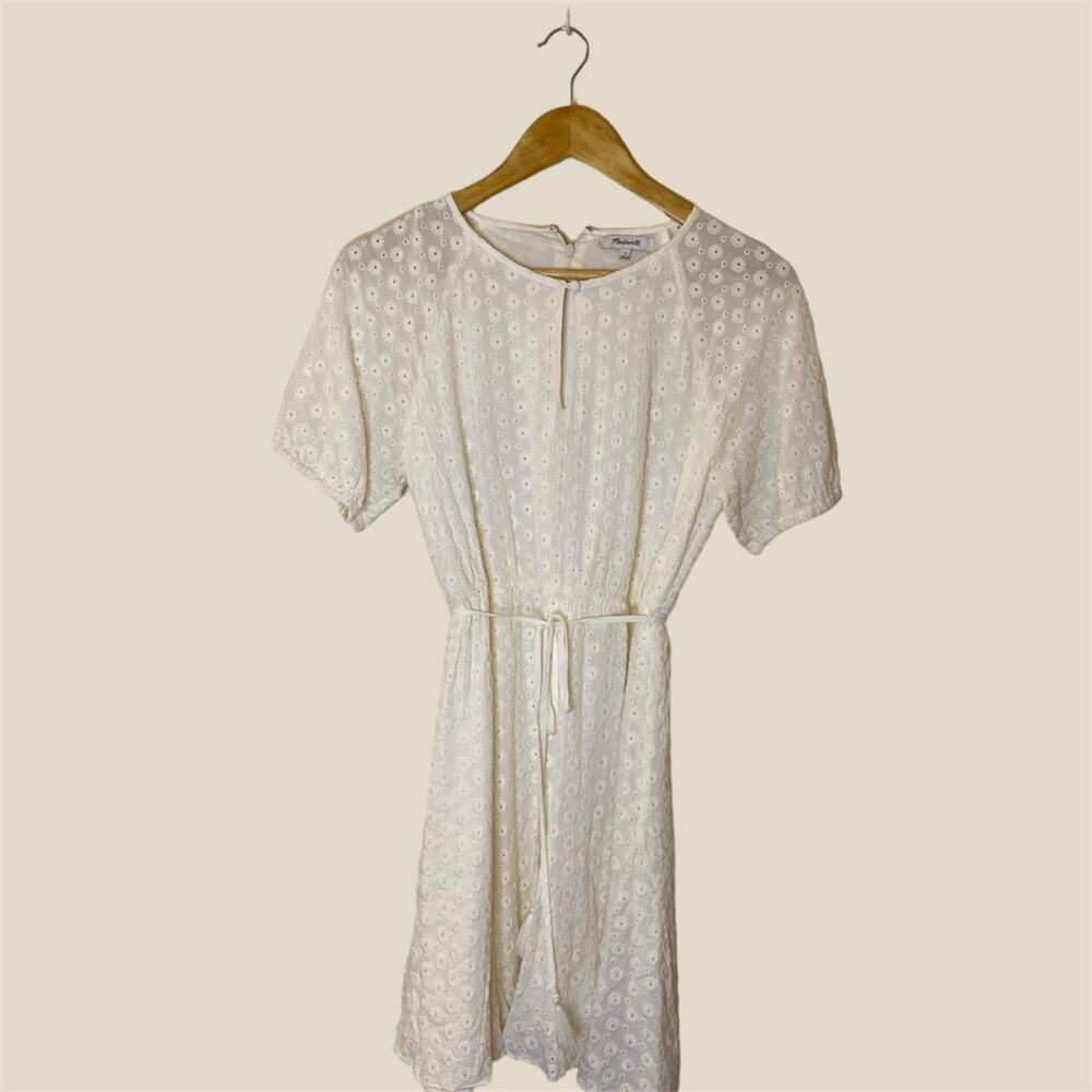Madewell white eyelet dress